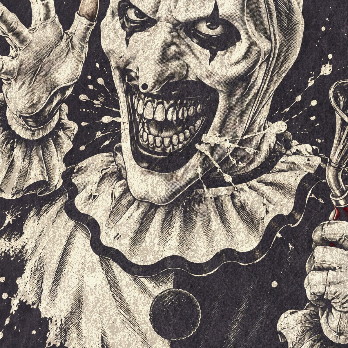 Showtime — Art the Clown Vintage Tee - print detail