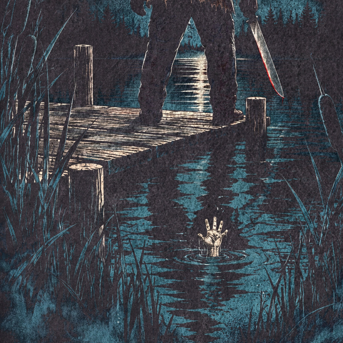 The Lake Keeps Its Own — Jason Vintage Tee - print detail
