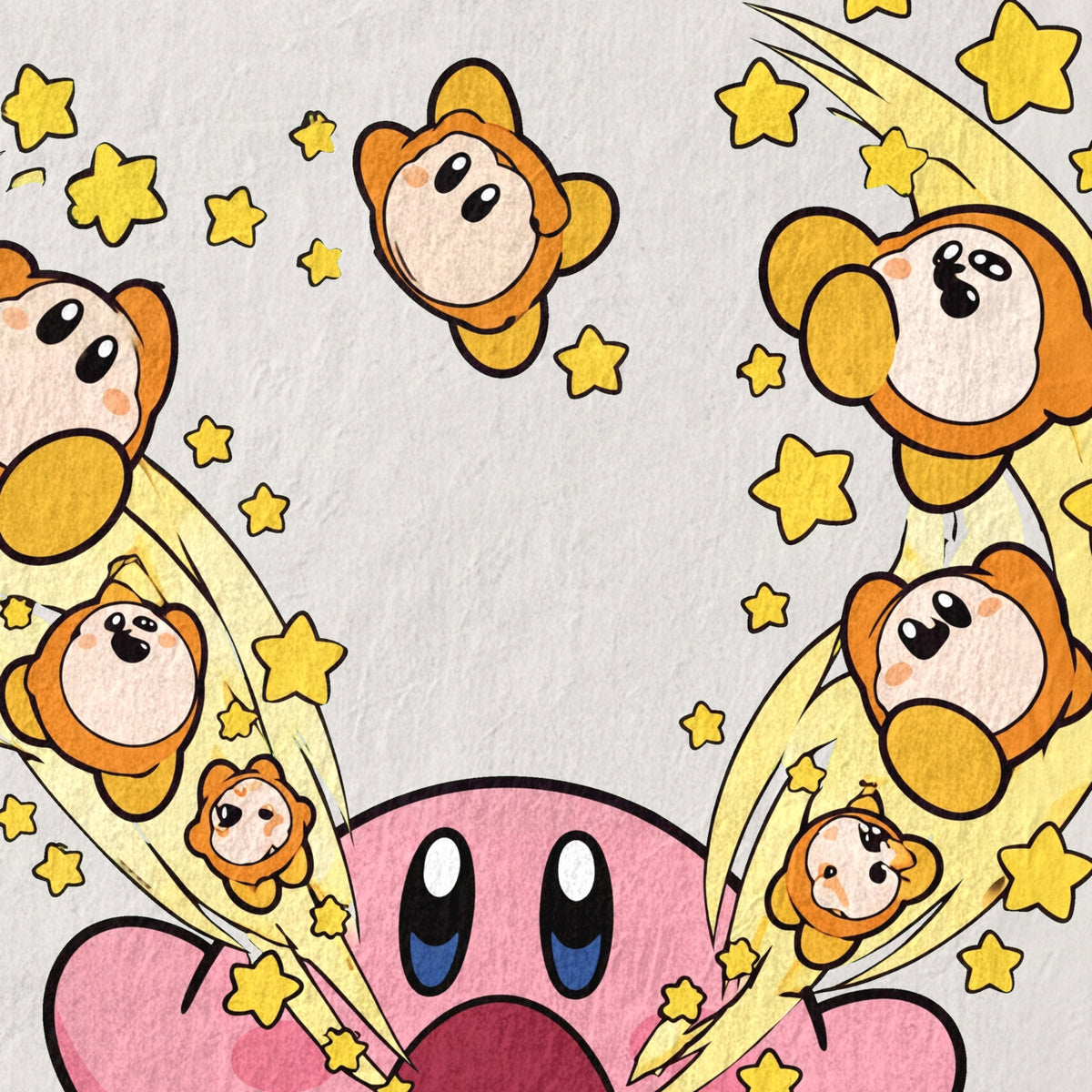 Inhale — Kirby Vintage Tee - print detail