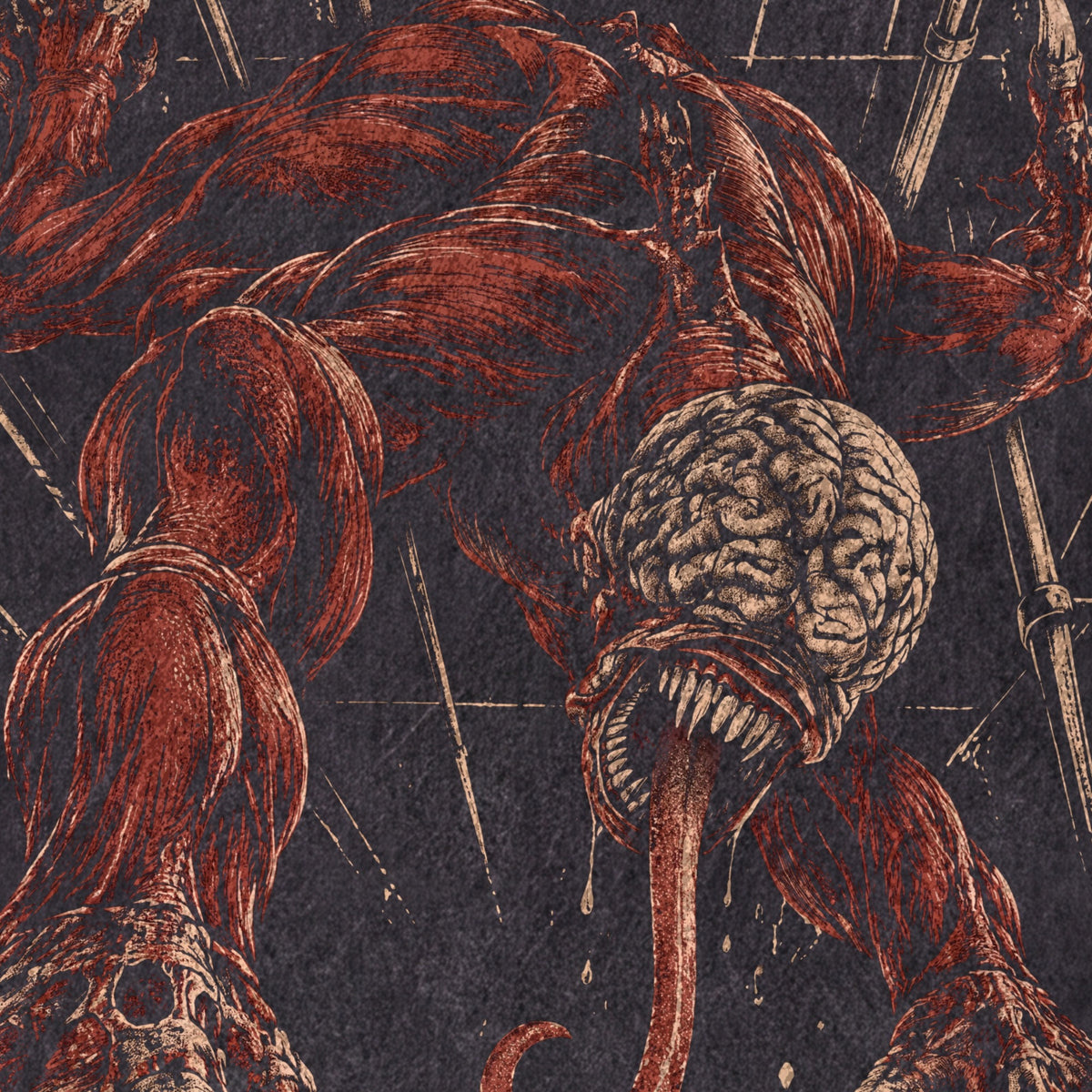 Licker — Ceiling Crawler Vintage Tee - print detail