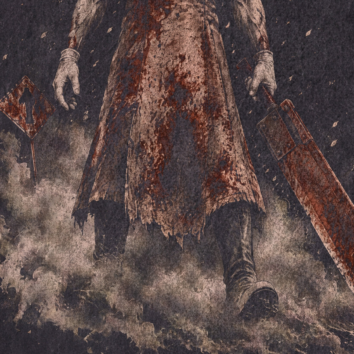 Red Pyramid — Pyramid Head Vintage Tee - print detail