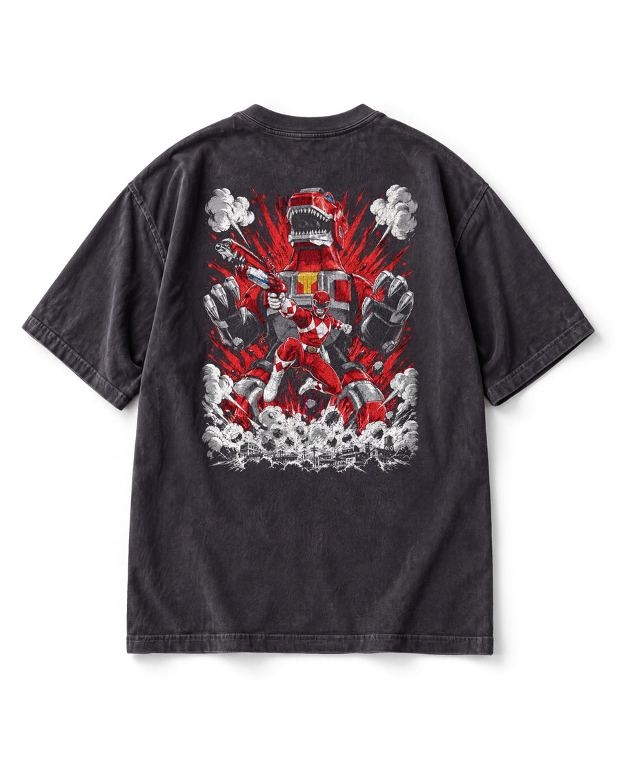 Tyrannosaurus Leap — Red Ranger Vintage Tee
